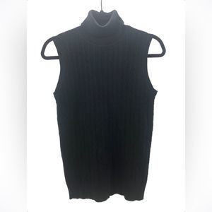 NWT GAP black sleeveless turtleneck top